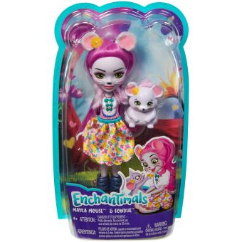 Coffret de 2 mini-figurines Enchantimals Mayla souris et Fondue