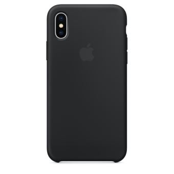 Coque en silicone Apple Noire pour iPhone X Coque et etui telephone mobile Achat prix fnac