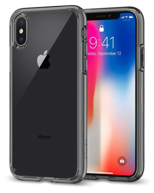 Spigen Ultra Hybrid Series - Achterzijde behuizing voor mobiele telefoon - polycarbonaat, thermoplastic polyurethaan (TPU) - space-kristal - voor Apple iPhone X