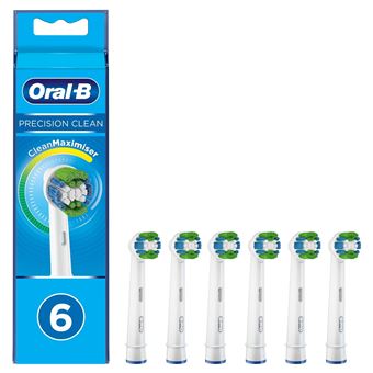 Pack de 6 brossettes Oral B Precision Clean EB20 Clean Maximiser Blanc