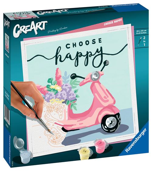 Peinture Ravensburger Creart Carré Choose Happy