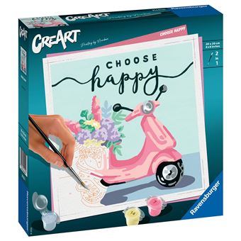 Peinture Ravensburger CreArt Carré Choose happy