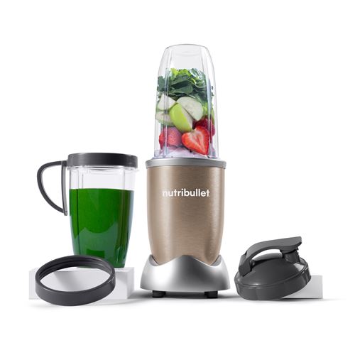 Blender personnel - NUTRIBULLET Pro 900 - NB907CP - 900W - 2 tasses + 2 couvercles + anneau - Doré - Image 5