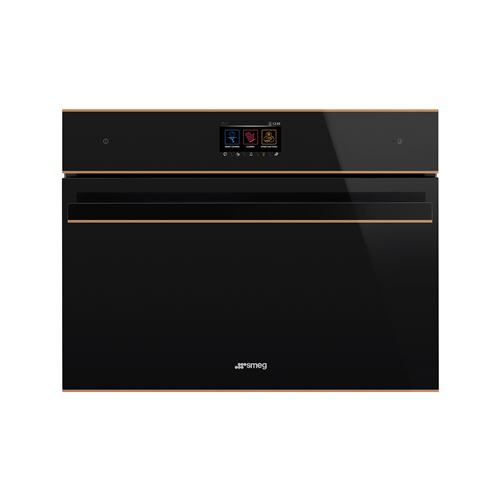 FOUR MULTIFONCTION COMBINE MICRO-ONDES, HAUTEUR 45 CM, VAPOR CLEAN, VERRE NOIR ECLIPSE/FINITION CUIVRE, CHALEUR TOURNANTE, CONNEXION WIFI