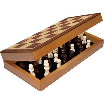 Jeu d’échecs et de dames en bois Asmodee Rabattable