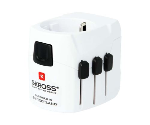 Adaptateur de voyage universel Skross Pro Light USB Blanc