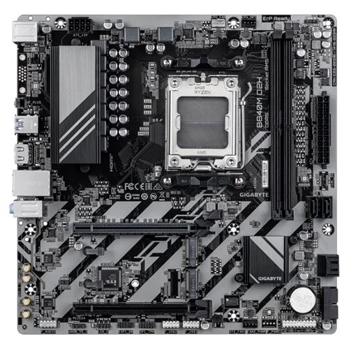 GIGABYTE B840M D2H Carte mère Processeurs AMD Ryzen 9000 VRM 5+2+2 phases jusqu'à 7600 MHz DDR5 1xPCIe 4.0 + 1xPCIe 3.0 .2 LAN 2.5GbE USB 3.2 Gen 1 Neuf - vue 10