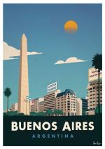 Affiche Sergeant Paper Buenos Aires 30x42 cm Edition limitée signée