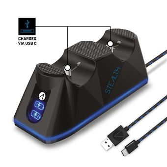 Double Station de charge Stealth SP-C100VBLK pour PS5 Noir