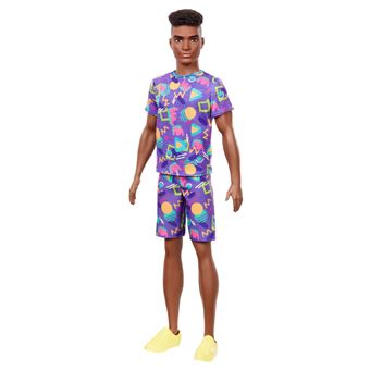 Poupée Barbie Ken Fashionistas T-Shirt Motif Fluo