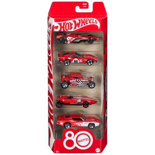 Hot Wheels Coffret de 5 véhicules Mattel Voitures à ’échelle 164 avec décorations et emballages à Collectionner JGK08 - vue 8