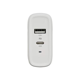 Chargeur secteur + Cable USB-C 1M Blanc