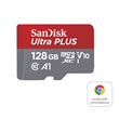 Carte Mémoire Sandisk ultra PLUS MicroSDXC 128Go 80Mo/seconde UHS-I avec adaptateur SD