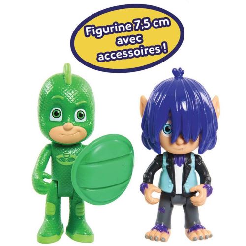 Pack de 2 figurines Pyjamasques 1 héros et 1 méchant Modèle aléatoire