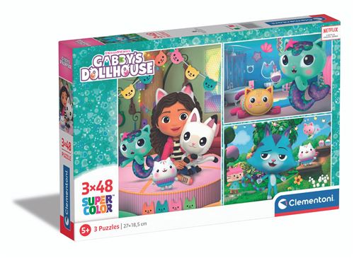 Clementoni Puzzle 3 X 48 Pièces Gabby's Dollhouse