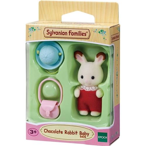Sylvanian Families Rose Figurine Bébé Lapin Chocolat - Image 3