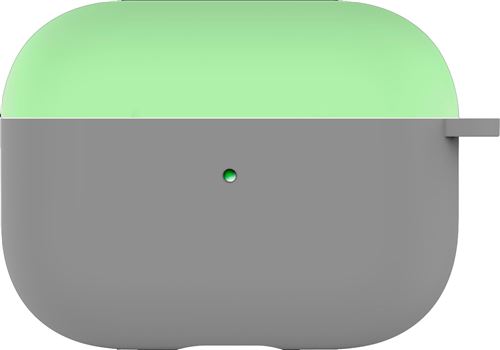Etui en silicone liquide bicolor On Earz Mobile Gear pour AirPods Pro Gris et Vert menthe