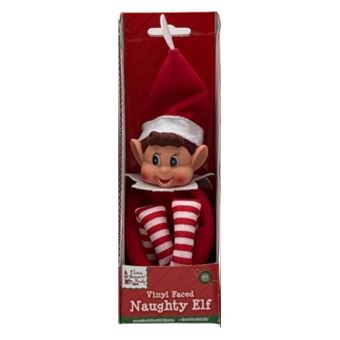 Elves Behavin' Badly-13056 Lot De 2 Poupées Elfes En Peluche Avec Visage En Vinyle, Rayé, 13056, Rouge, Pack De 2