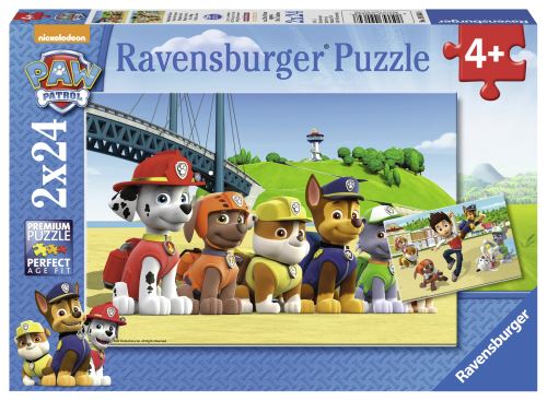 Puzzles 2 X 24 Pièces Ravensburger Chiens Héroïques Patrouille