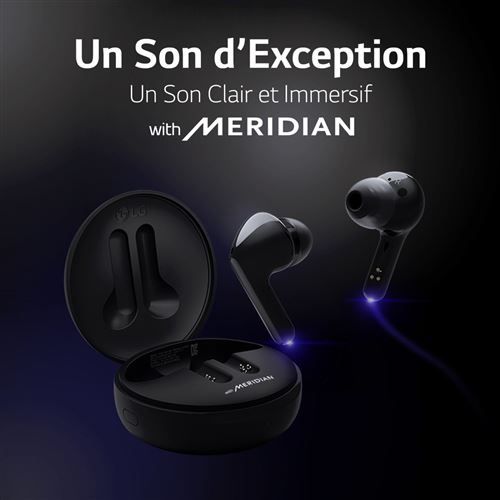 Ecouteurs sans fil Bluetooth True Wireless LG Tone Free FN6 avec boitier  UVnano Noir - Ecouteurs - Achat \u0026 prix | fnac