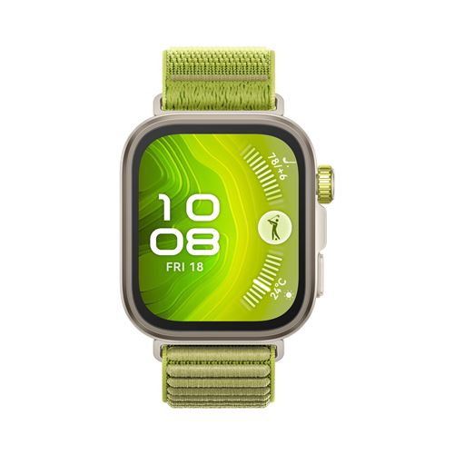 Montre connectée Huawei Watch Fit 4 Pro Bluetooth Gris avec bracelet en tissu Vert