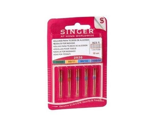 Pack de 10 aiguilles tout tissus Singer pour machine à coudre