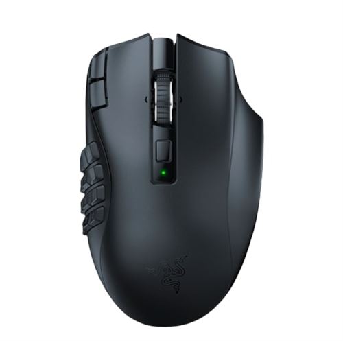 Razer Naga V2 HyperSpeed de Jeu MMO sans Fil Ergonomique avec 19 Boutons programmables sans Fil HyperSpeed 2 4 GHz Bluetooth jusqu'à 250 Heures capteur Optique Focus Pro 30K - vue 1