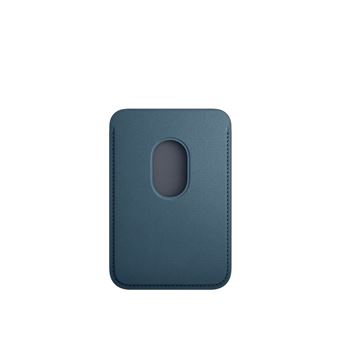 Porte-cartes en tissage fin pour iPhone avec MagSafe Bleu Pacifique