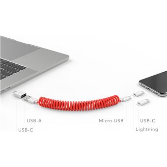Câble téléphone portable vonmählen Allroundo Classic Data Rouge