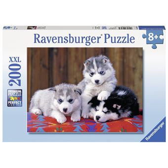 Puzzle 200 pièces XXL Ravensburger Mignons Huskies