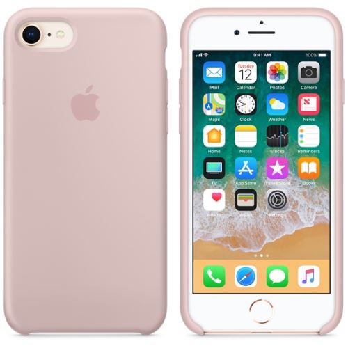 coque iphone 8 plus silicone rose clair