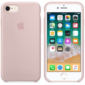 coque iphone 8 silicone rose pale