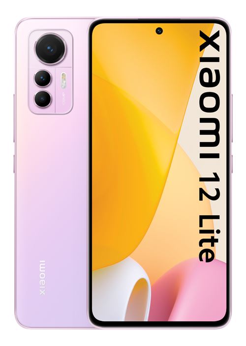 Smartphone Xiaomi 12 Lite 6,55"" 5G Double nano SIM 128 Go Rose État correct - Xiaomi reconditionné disponible sur Fnac