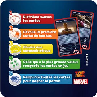 Jeu de cartes Top Trumps Marvel Cinematic universe - Jeux classiques -  Achat & prix