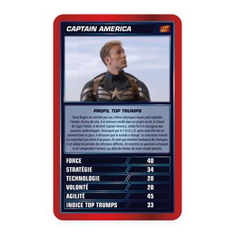 Jeu de cartes Top Trumps Marvel Cinematic universe