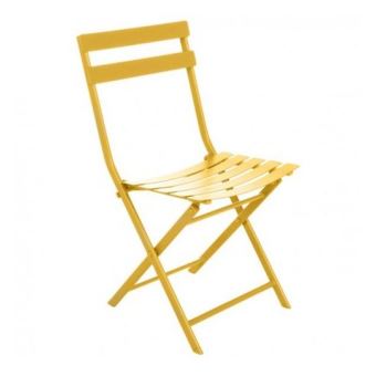 Chaise de jardin Hespéride Pliable Greensboro Jaune Moutarde - 1