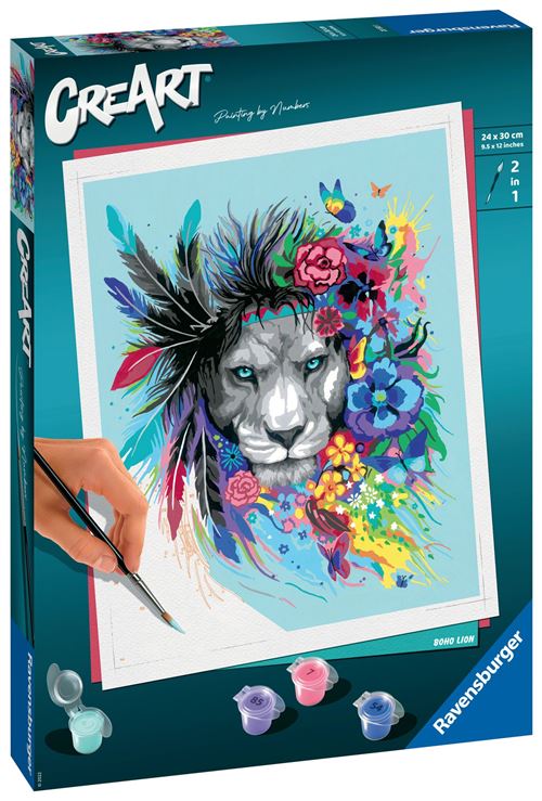 Peinture Ravensburger Creart Grand Colorful Lion