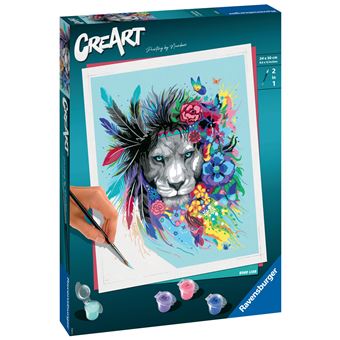 Peinture Ravensburger CreArt Grand Colorful Lion