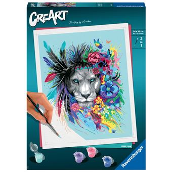 Peinture Ravensburger CreArt Grand Colorful Lion