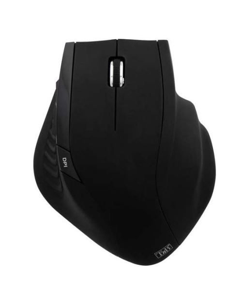 T'nB Ergo WIRELESS ERGONOMIC MOUSE - muis - 2.4 GHz - zwart, zilver