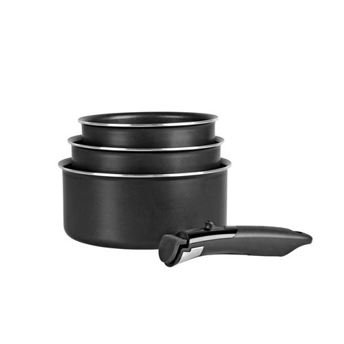 Set de 3 Casseroles avec manche amovible Sitram Sitramovible Family 712758 Noir