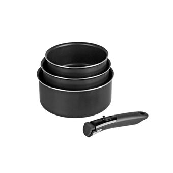Set de 3 Casseroles avec manche amovible Sitram Sitramovible Family 712758 Noir
