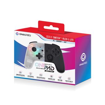 Manette Bluetooth Oniverse White Star pour Nintendo Switch/PC Blanc et Noir