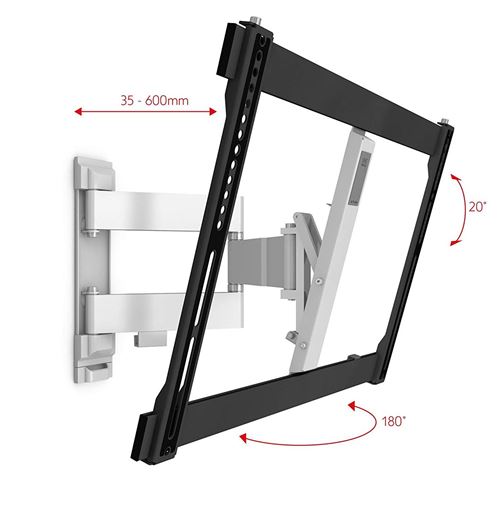 One For All Support mural TV TV orientable a 120 degres 32/90pouces pas  cher 