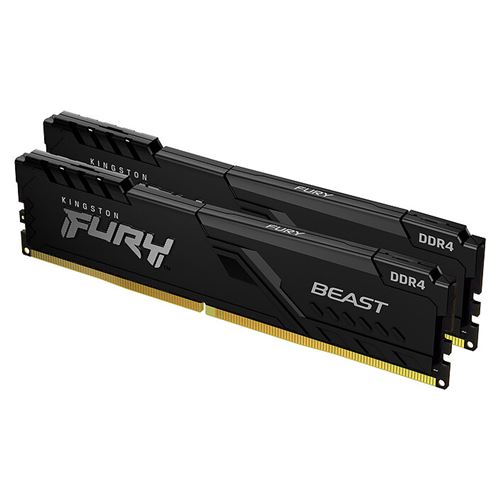 Barrette mémoire RAM Kingston FURY Beast 16 Go (Kit de 2 x 8 Go) DDR4 3200 MHz CL16