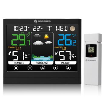 Station Météo BRESSER ClimaTemp - Ecran LCD 6.1" Avec Capteur Extérieur