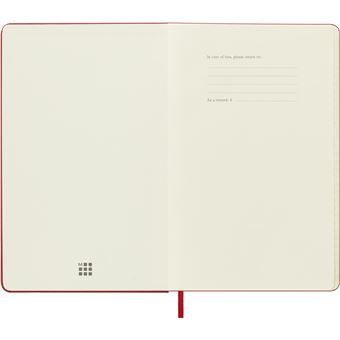 Agenda civil semainier Moleskine Horizontal Grand Format Rouge