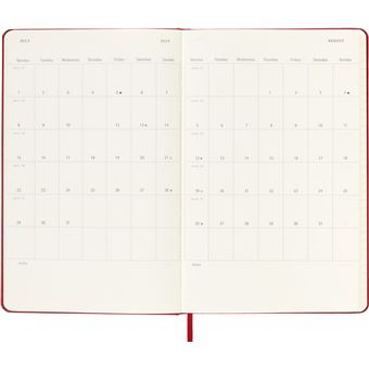 Agenda civil semainier Moleskine Horizontal Grand Format Rouge