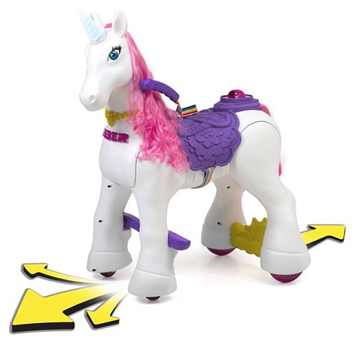 FEBER Ma Licorne Magique - Magnifique licorne électrique pour filles de 3 à  6 ans, 12V, Blanche (Famosa 800011603)