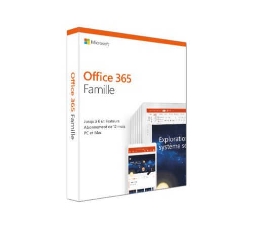 Office 365 Famille - Jusqu'à 6 utilisateurs - PC ou Mac - 1 an